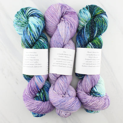 BUDS AND BLOOMS YARN SETS PREORDER for Deborah Bowanko's Buds and Blooms Pattern and KAL - Purple Lamb