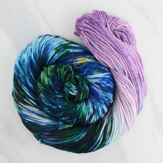 MONET'S WATER LILIES Hand Dyed on Squoosh DK - Assigned Pooling Yarn