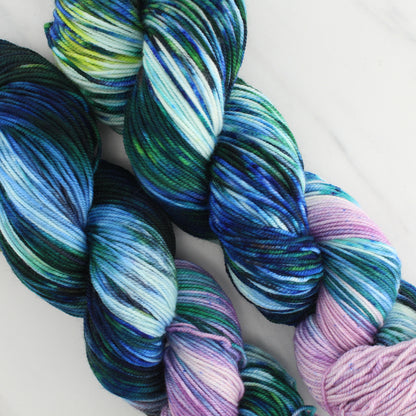 MONET'S WATER LILIES Hand Dyed on Splendid Sport - Assigned Pooling Yarn