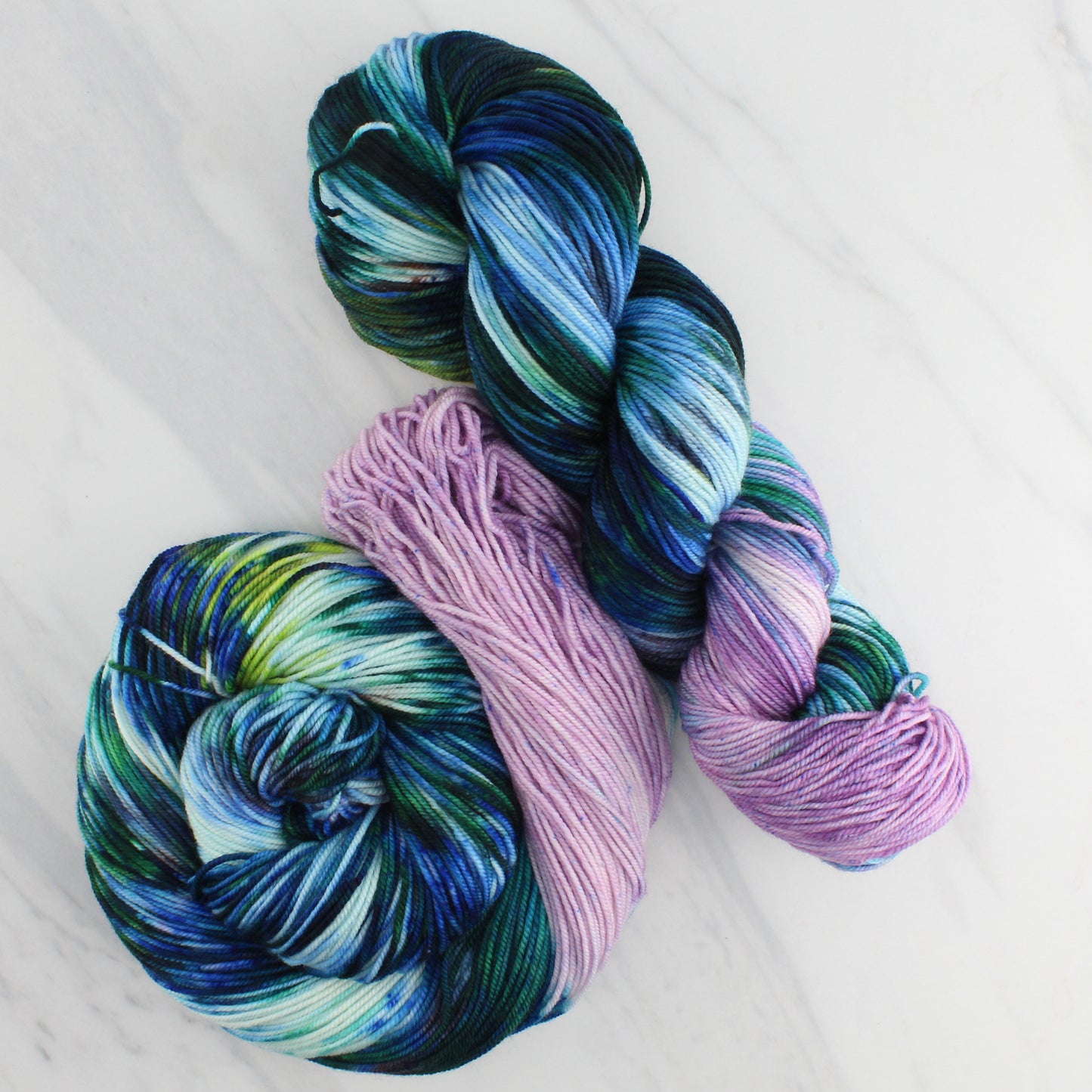 MONET'S WATER LILIES Hand Dyed on Splendid Sport - Assigned Pooling Yarn