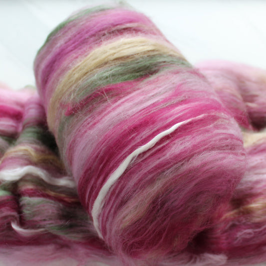 MYSTICAL ROSE Art Batts to Spin and Felt - Purple Lamb