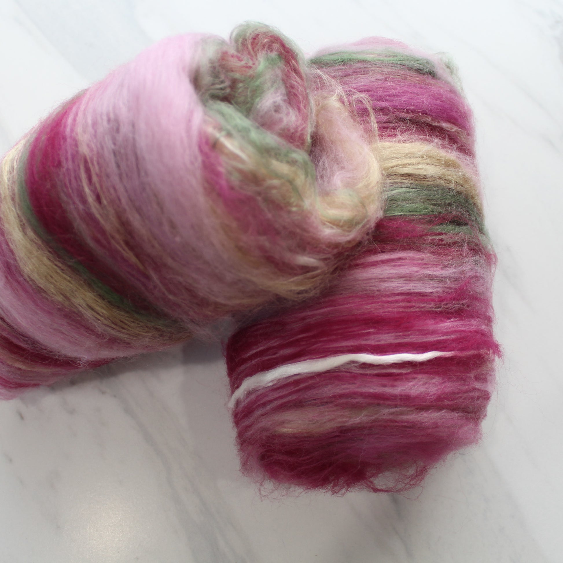 MYSTICAL ROSE Art Batts to Spin and Felt - Purple Lamb
