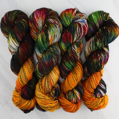 THE PHOENIX Hand Dyed on Stained Glass Fingering - Assigned Pooling Colorway