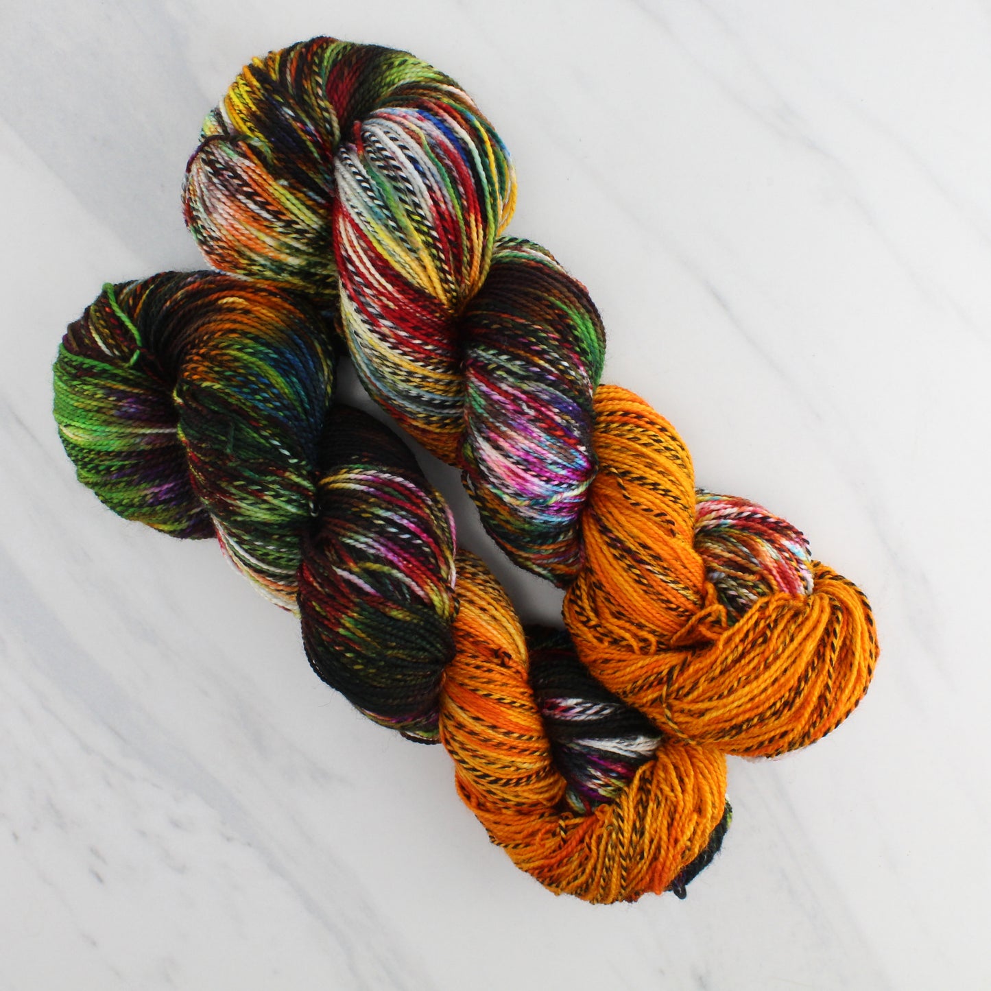 THE PHOENIX Hand Dyed on Stained Glass Fingering - Assigned Pooling Colorway