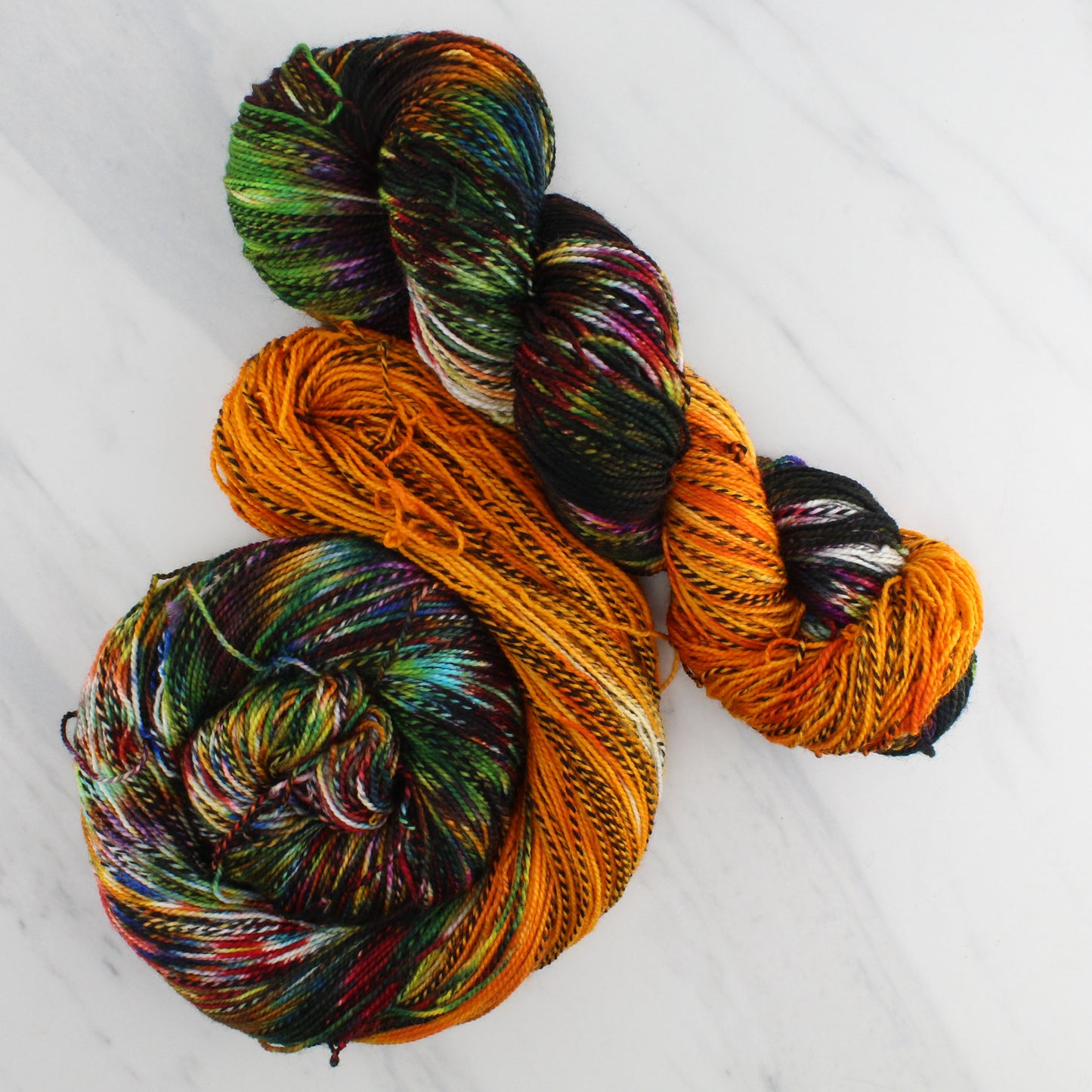 THE PHOENIX Hand Dyed on Stained Glass Fingering - Assigned Pooling Colorway