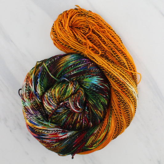THE PHOENIX Hand Dyed on Stained Glass Fingering - Assigned Pooling Colorway