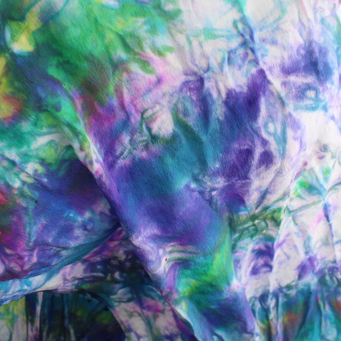 NORTHERN LIGHTS Hand-Dyed Silk Satin Scarf - 11 x 60 inches