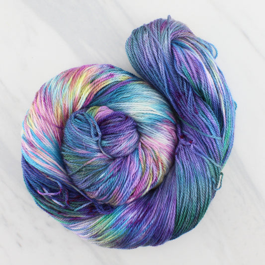 NORTHERN LIGHTS on Dream Sock - Hand-Dyed Yarn - Purple Lamb