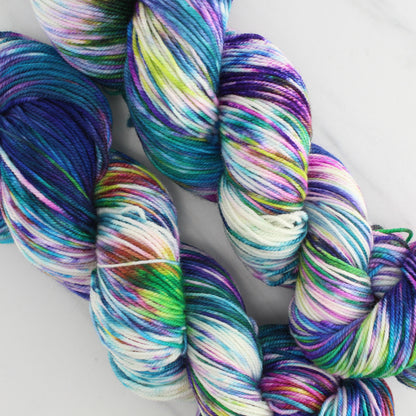 NORTHERN LIGHTS Hand Dyed on Splendid Sport - Splashed and Speckled Colorway