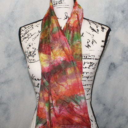 OAK CREEK CANYON Hand-Dyed Silk Scarf - 11 x 60 inches