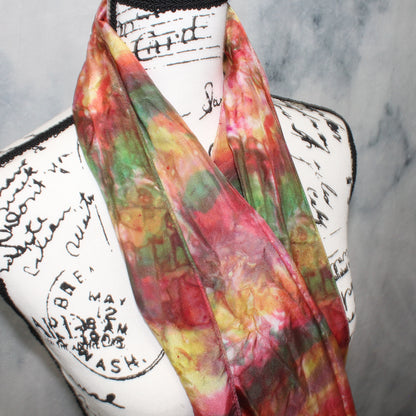 OAK CREEK CANYON Hand-Dyed Silk Scarf - 11 x 60 inches