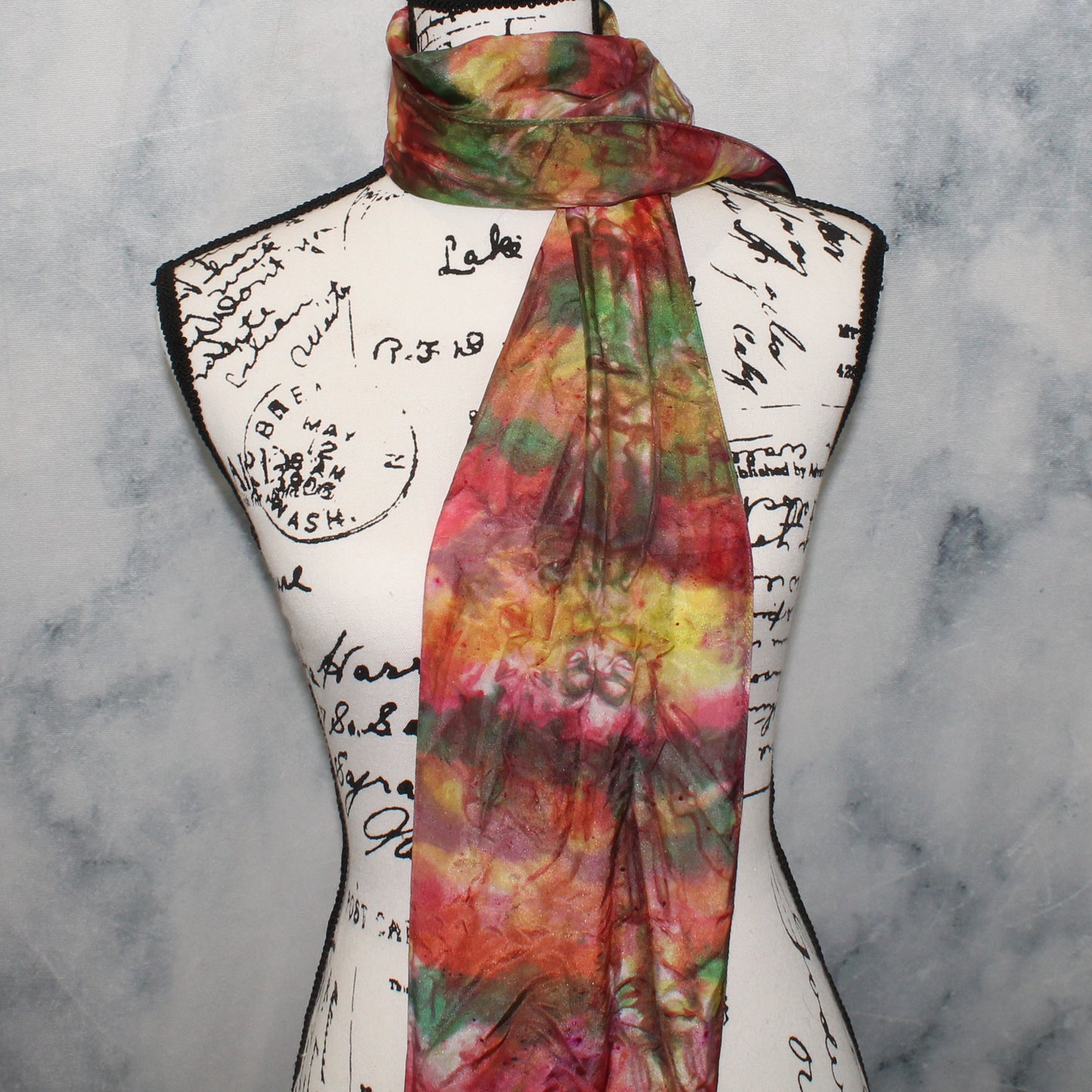 OAK CREEK CANYON Hand-Dyed Silk Scarf - 11 x 60 inches