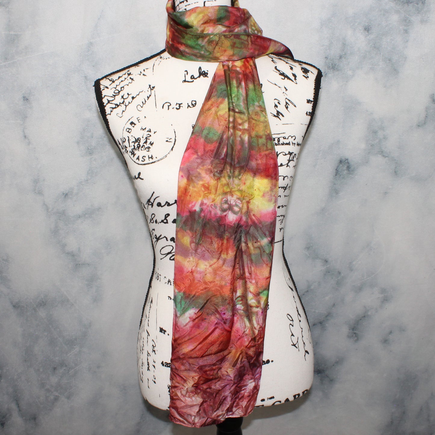 OAK CREEK CANYON Hand-Dyed Silk Scarf - 11 x 60 inches