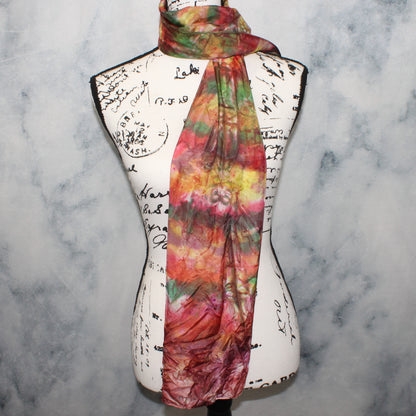 OAK CREEK CANYON Hand-Dyed Silk Scarf - 11 x 60 inches