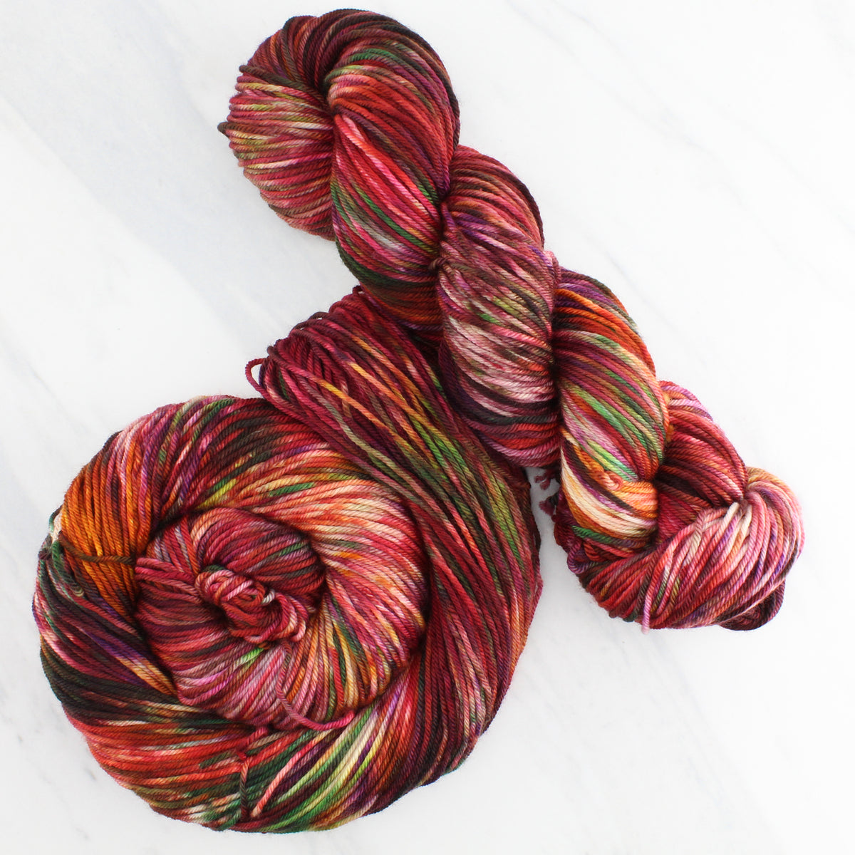 OAK CREEK CANYON Hand Dyed on Squoosh DK - Splashed and Speckled Yarn