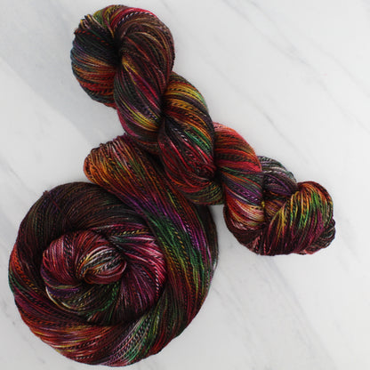 OAK CREEK CANYON Hand Dyed on Stained Glass Fingering - Splashed and Speckled Yarn