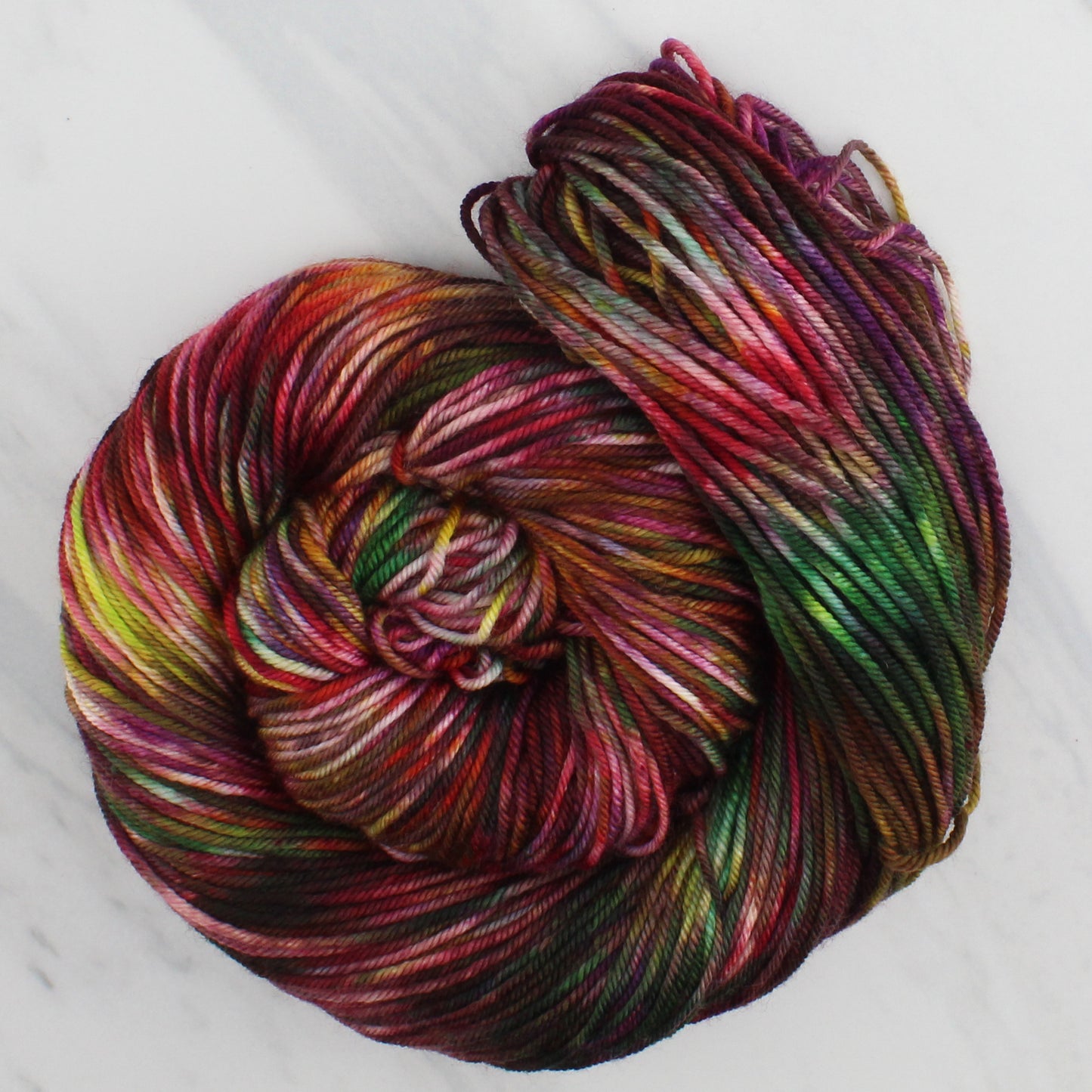 OAK CREEK CANYON Hand Dyed on Squoosh Worsted - Splashed and Speckled Yarn