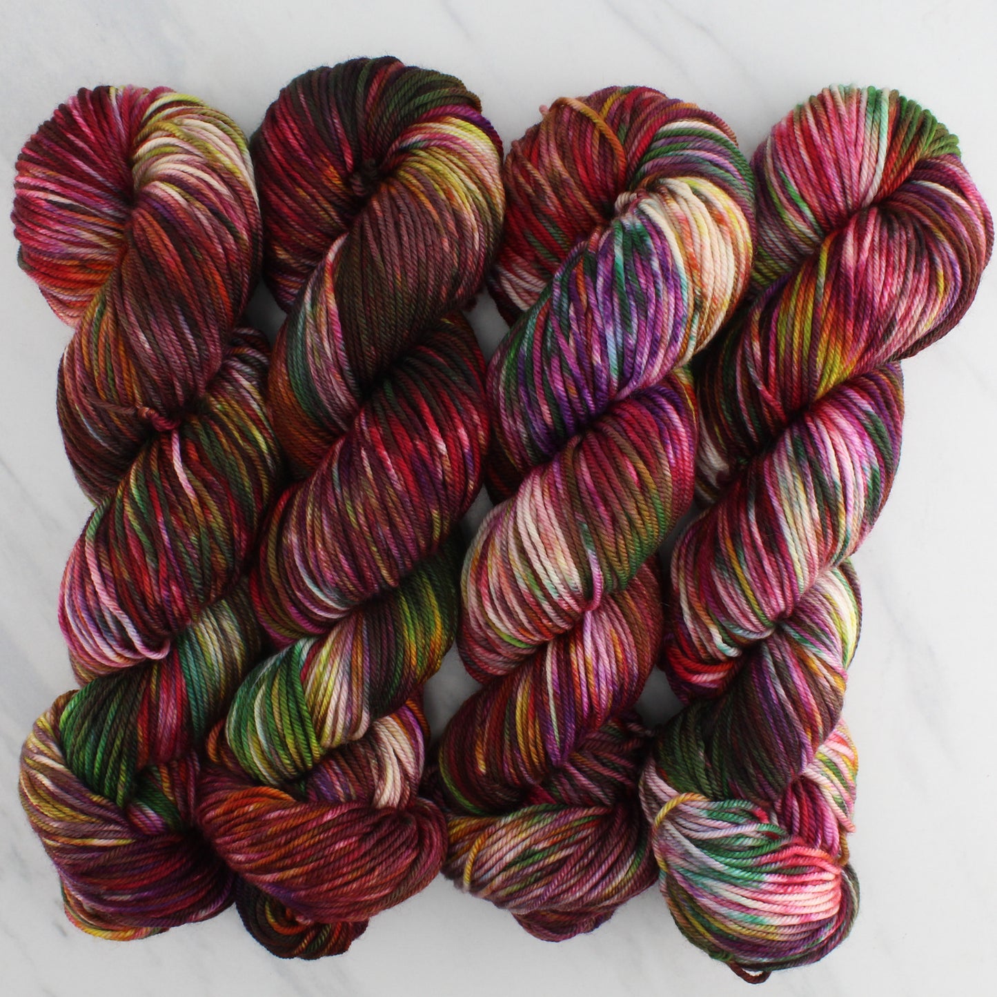 OAK CREEK CANYON Hand Dyed on Squoosh Worsted - Splashed and Speckled Yarn