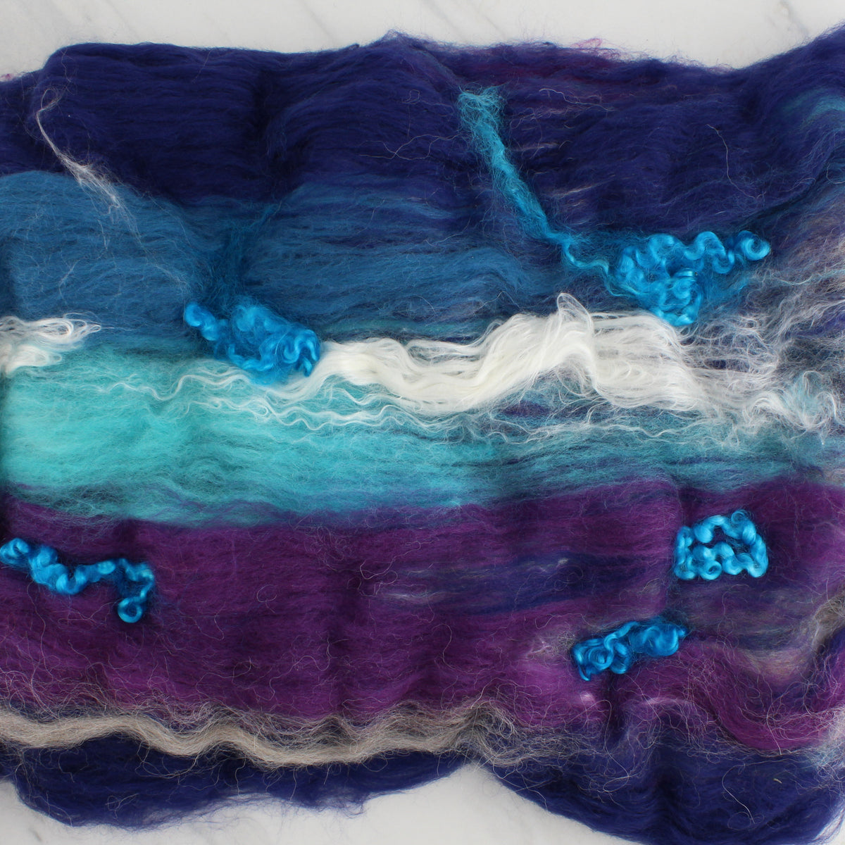 OCEAN AT NIGHT Art Batts to Spin or Felt