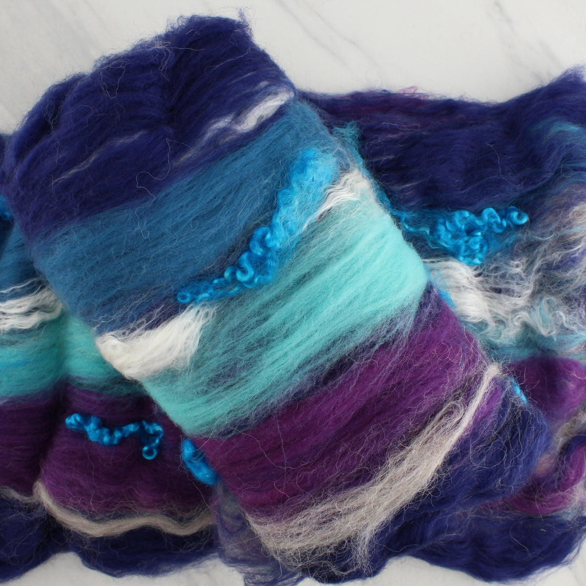 OCEAN AT NIGHT Art Batts to Spin or Felt