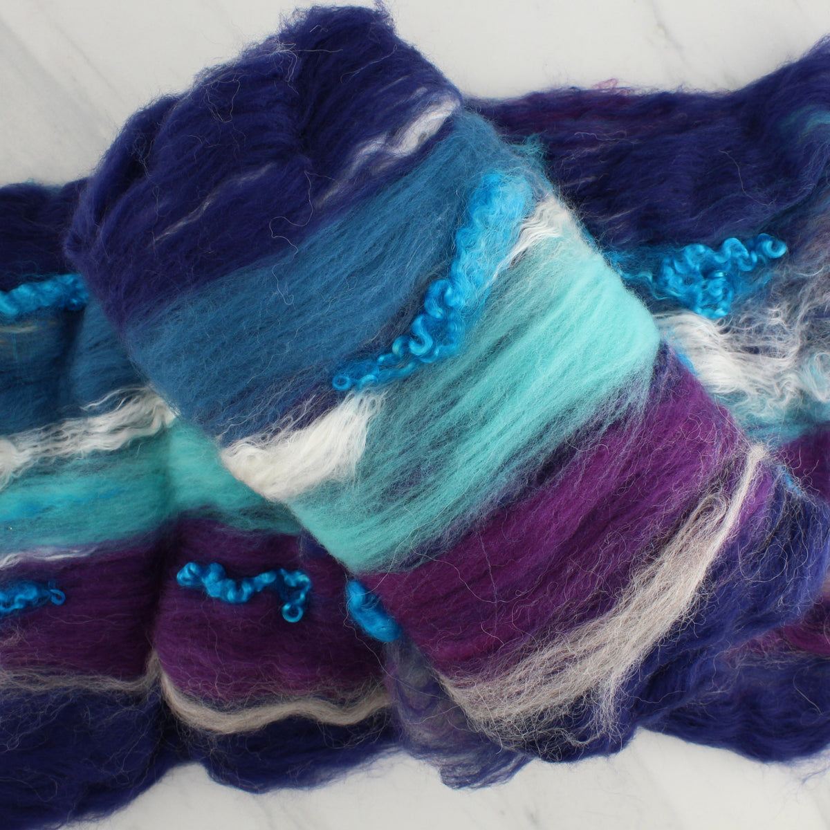 OCEAN AT NIGHT Art Batts to Spin or Felt