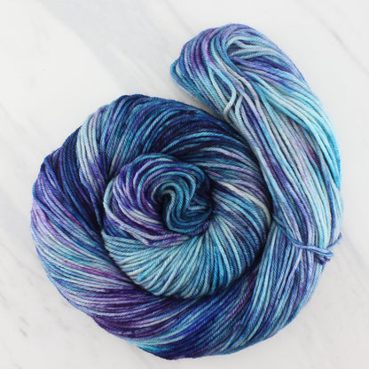 OCEAN AT NIGHT on Squoosh DK- Hand-Dyed Yarn - Purple Lamb