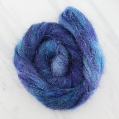 OCEAN AT NIGHT on Suri Lace Cloud- Hand-Dyed Yarn - Purple Lamb