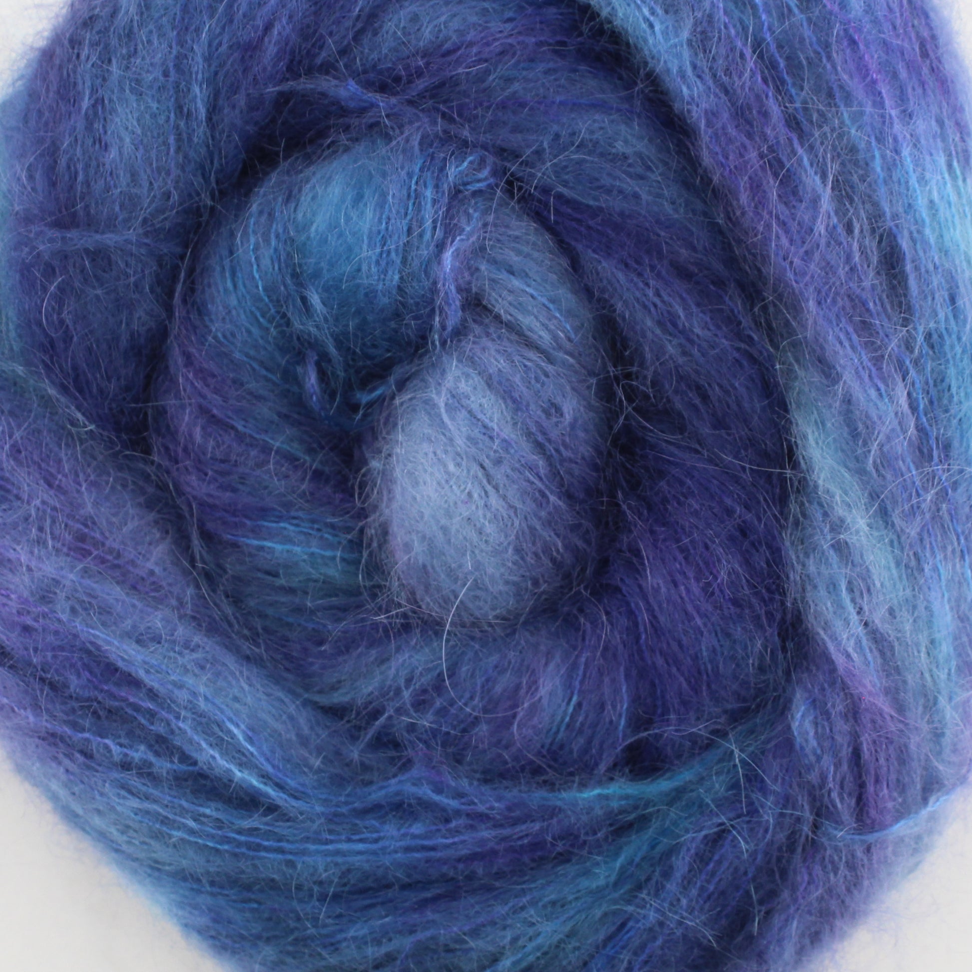 OCEAN AT NIGHT on Suri Lace Cloud- Hand-Dyed Yarn - Purple Lamb