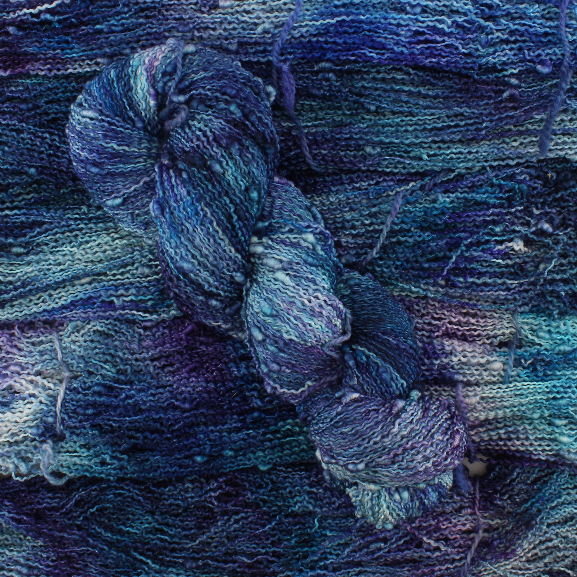 OCEAN AT NIGHT on Squiggle Sock- Hand-Dyed Yarn - Purple Lamb