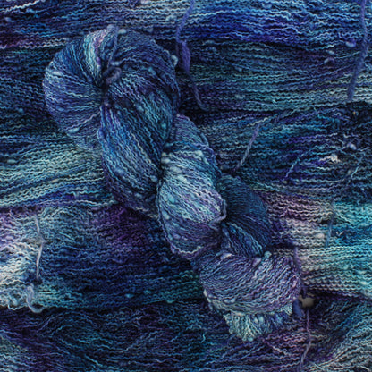 OCEAN AT NIGHT on Squiggle Sock- Hand-Dyed Yarn - Purple Lamb