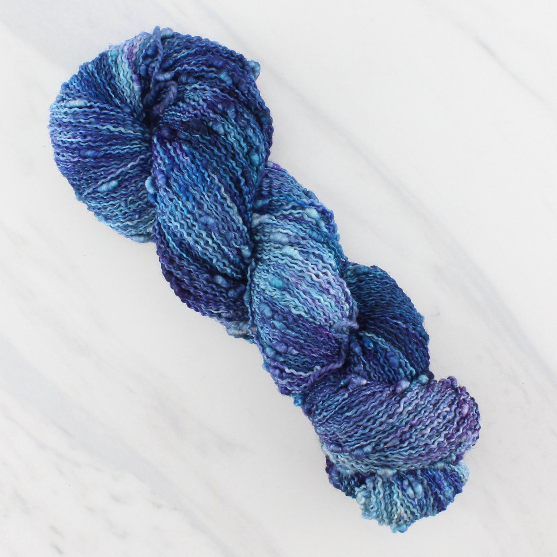 OCEAN AT NIGHT on Squiggle Sock- Hand-Dyed Yarn - Purple Lamb