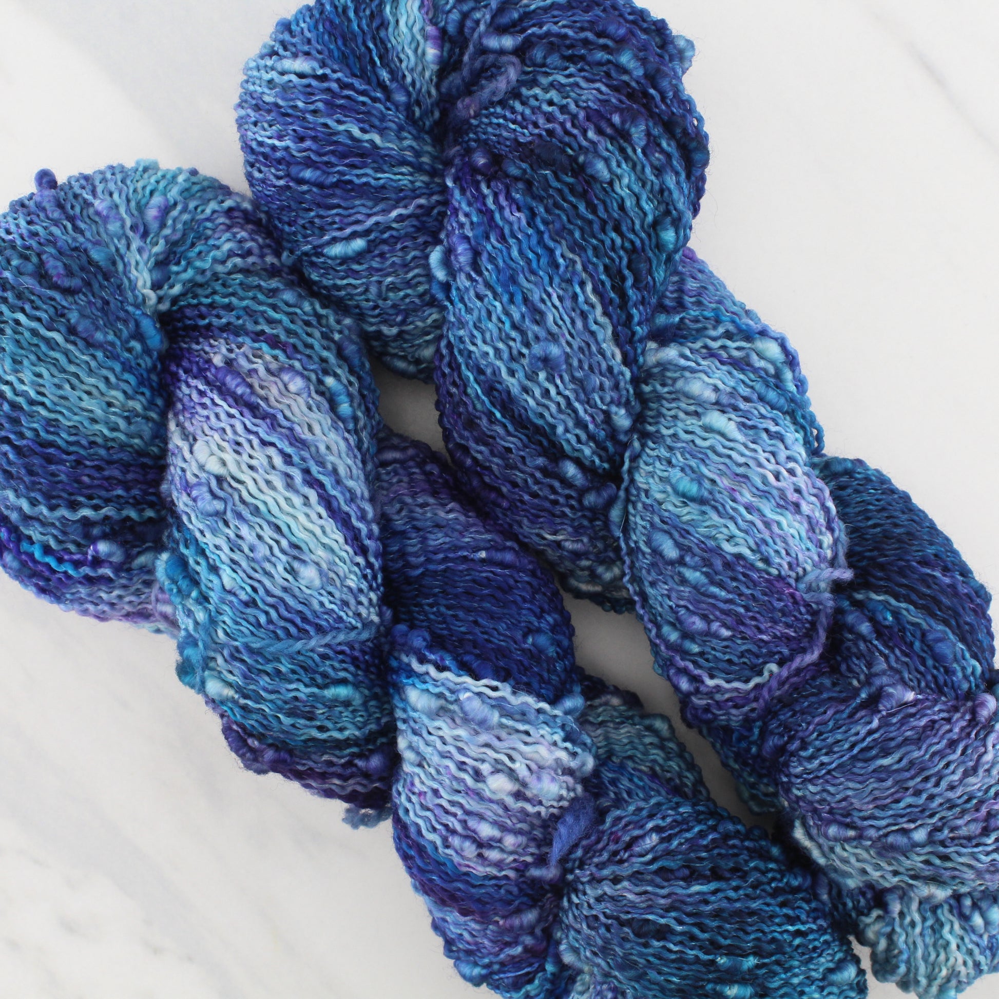 OCEAN AT NIGHT on Squiggle Sock- Hand-Dyed Yarn - Purple Lamb