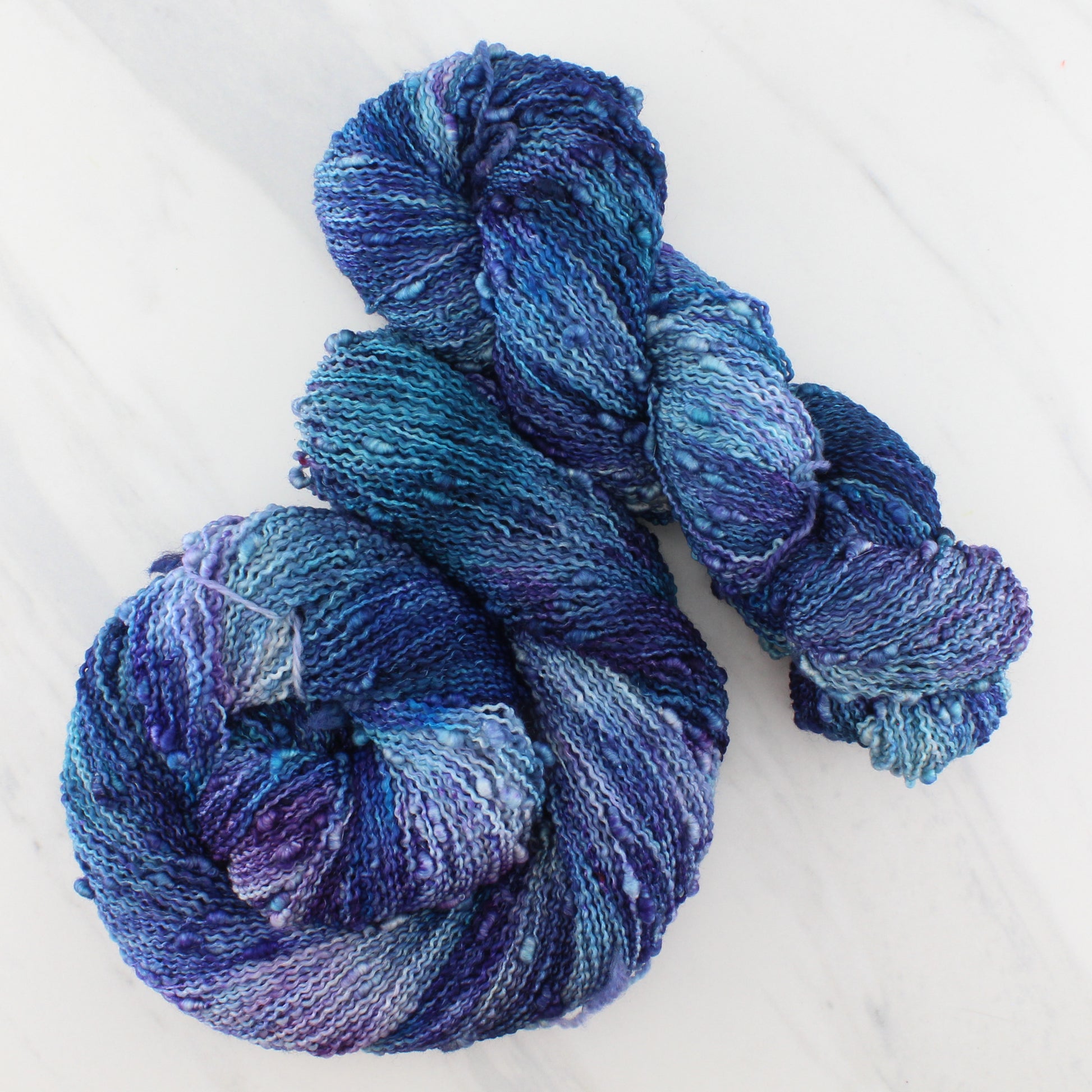 OCEAN AT NIGHT on Squiggle Sock- Hand-Dyed Yarn - Purple Lamb