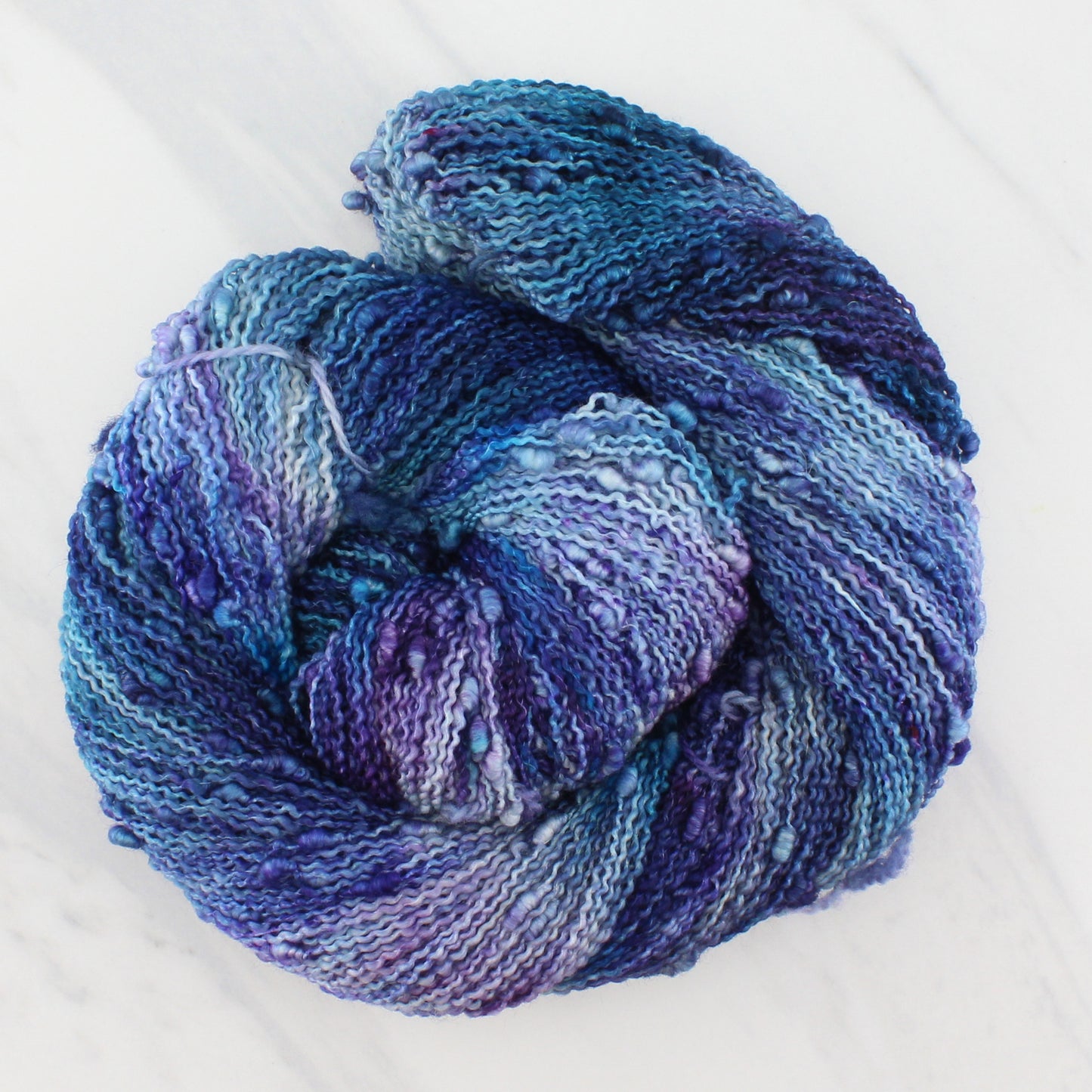 OCEAN AT NIGHT on Squiggle Sock- Hand-Dyed Yarn - Purple Lamb