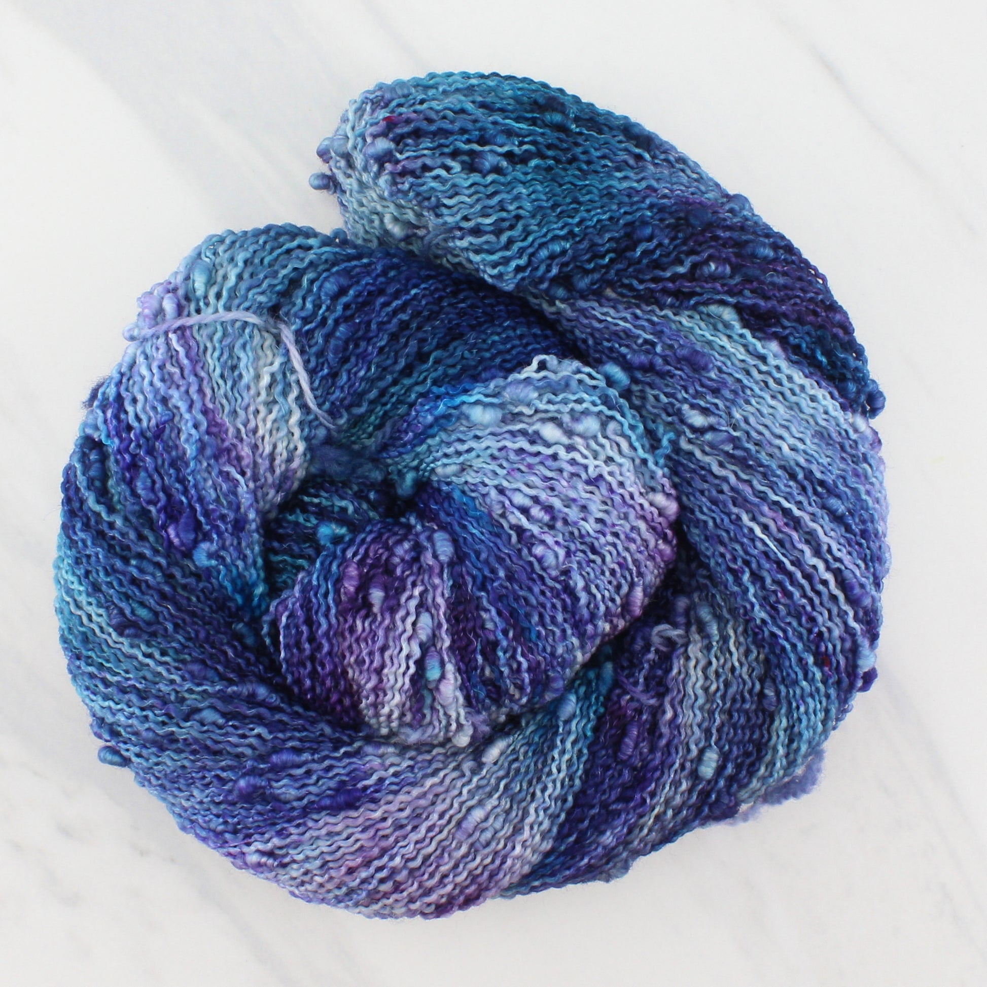 OCEAN AT NIGHT on Squiggle Sock- Hand-Dyed Yarn - Purple Lamb