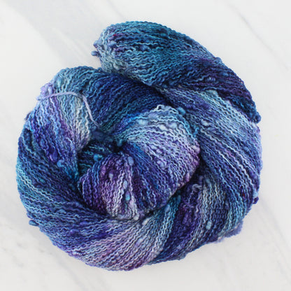 OCEAN AT NIGHT on Squiggle Sock- Hand-Dyed Yarn - Purple Lamb