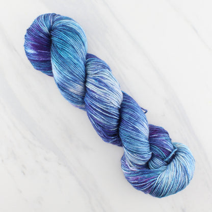 OCEAN AT NIGHT on So Silky Sock- Hand-Dyed Yarn - Purple Lamb