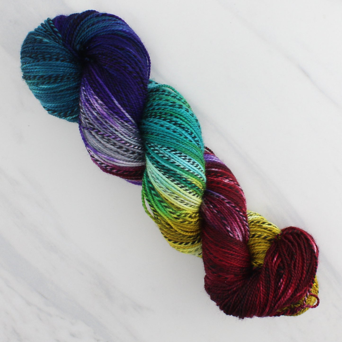 Odyssey Collection - ODYSSEUS Hand-Dyed on Stained Glass Fingering  - Block Variegated Colorway