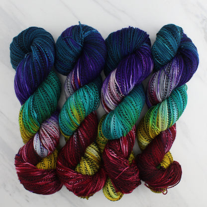 Odyssey Collection - ODYSSEUS Hand-Dyed on Stained Glass Fingering  - Block Variegated Colorway