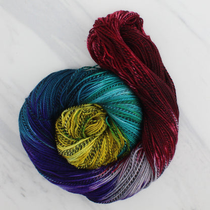 Odyssey Collection - ODYSSEUS Hand-Dyed on Stained Glass Fingering  - Block Variegated Colorway