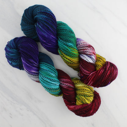 Odyssey Collection - ODYSSEUS Hand-Dyed on Stained Glass Fingering  - Block Variegated Colorway