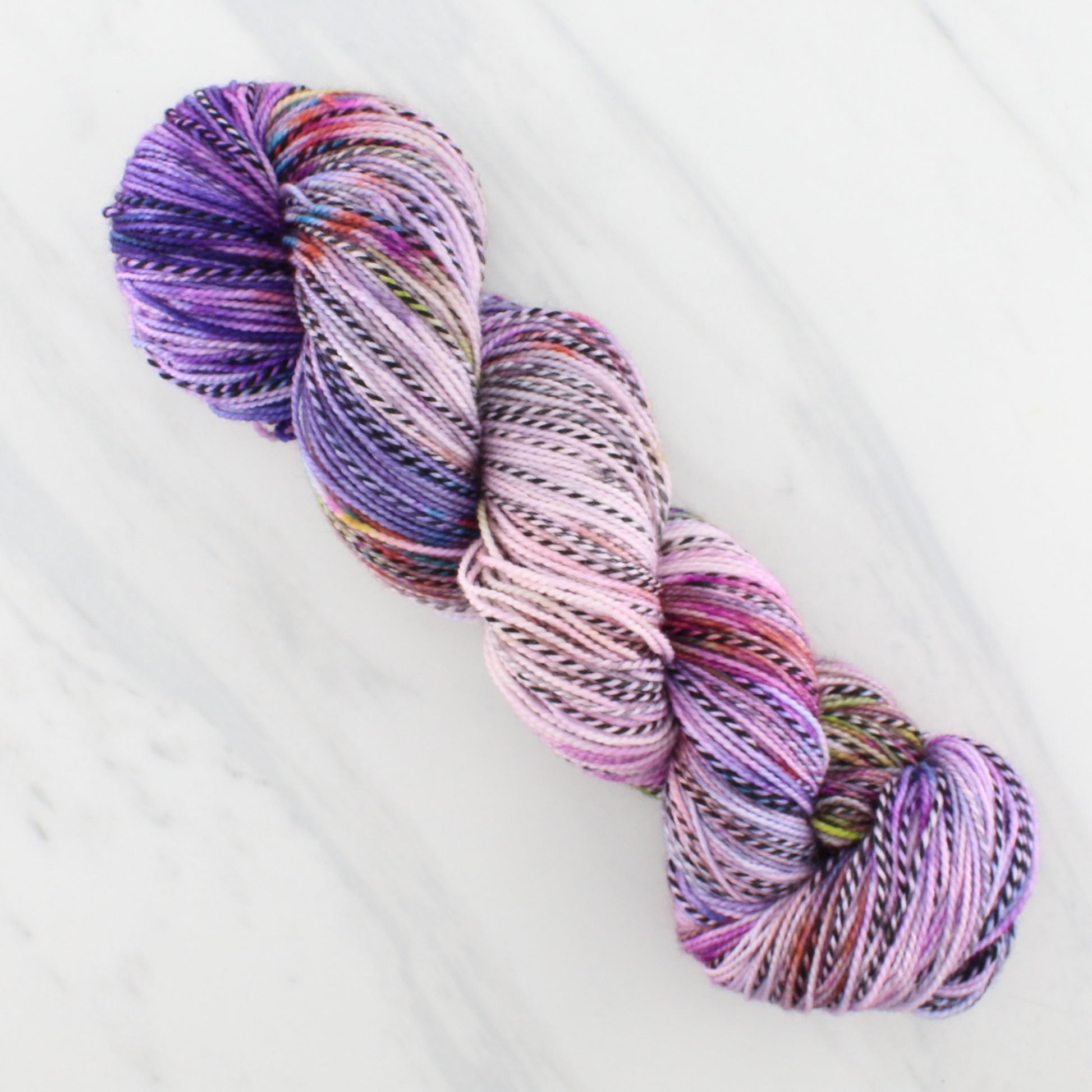 PARIS on Stained Glass Sock - Indie-Dyed Yarn - Purple Lamb
