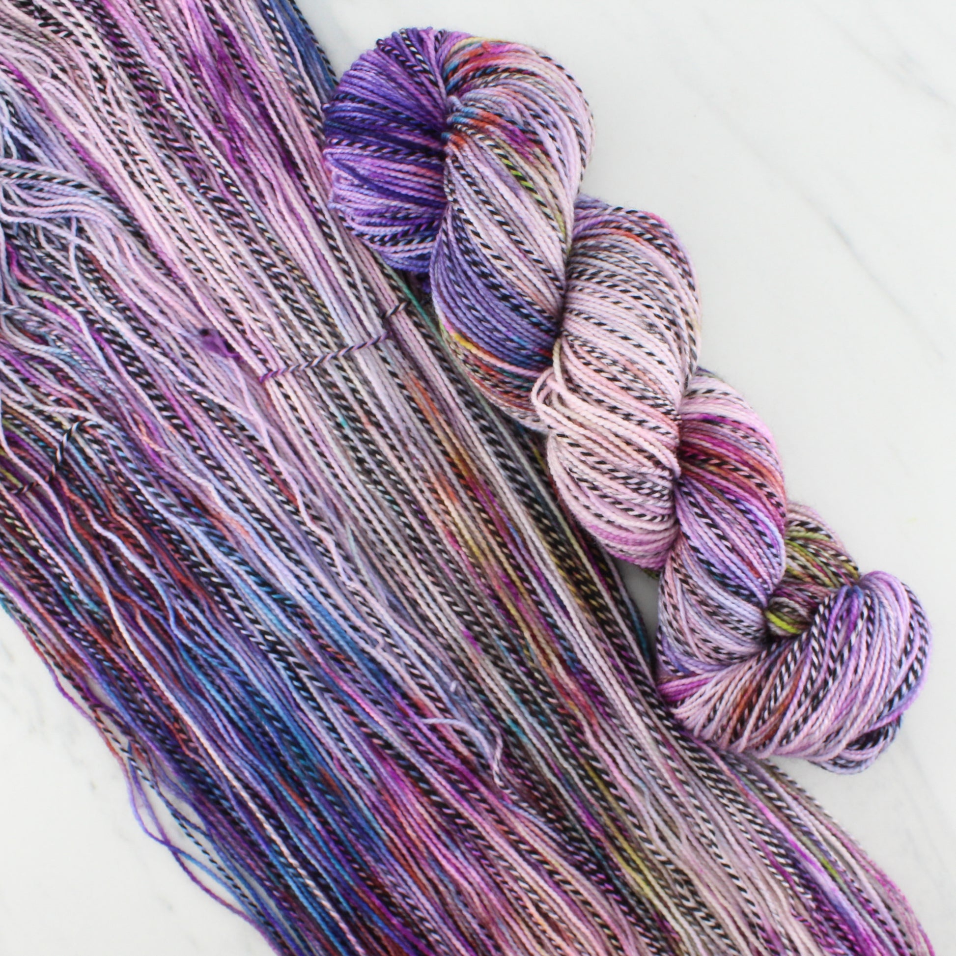 PARIS on Stained Glass Sock - Indie-Dyed Yarn - Purple Lamb