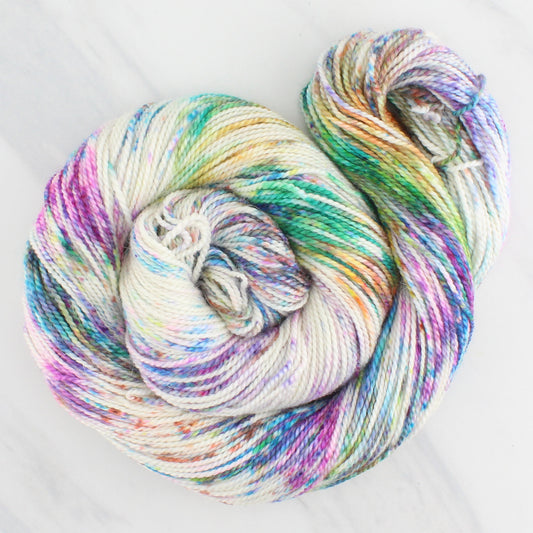 PARTY LIKE IT'S 2029 Hand Dyed on Buttery Soft DK - Speckled Yarn