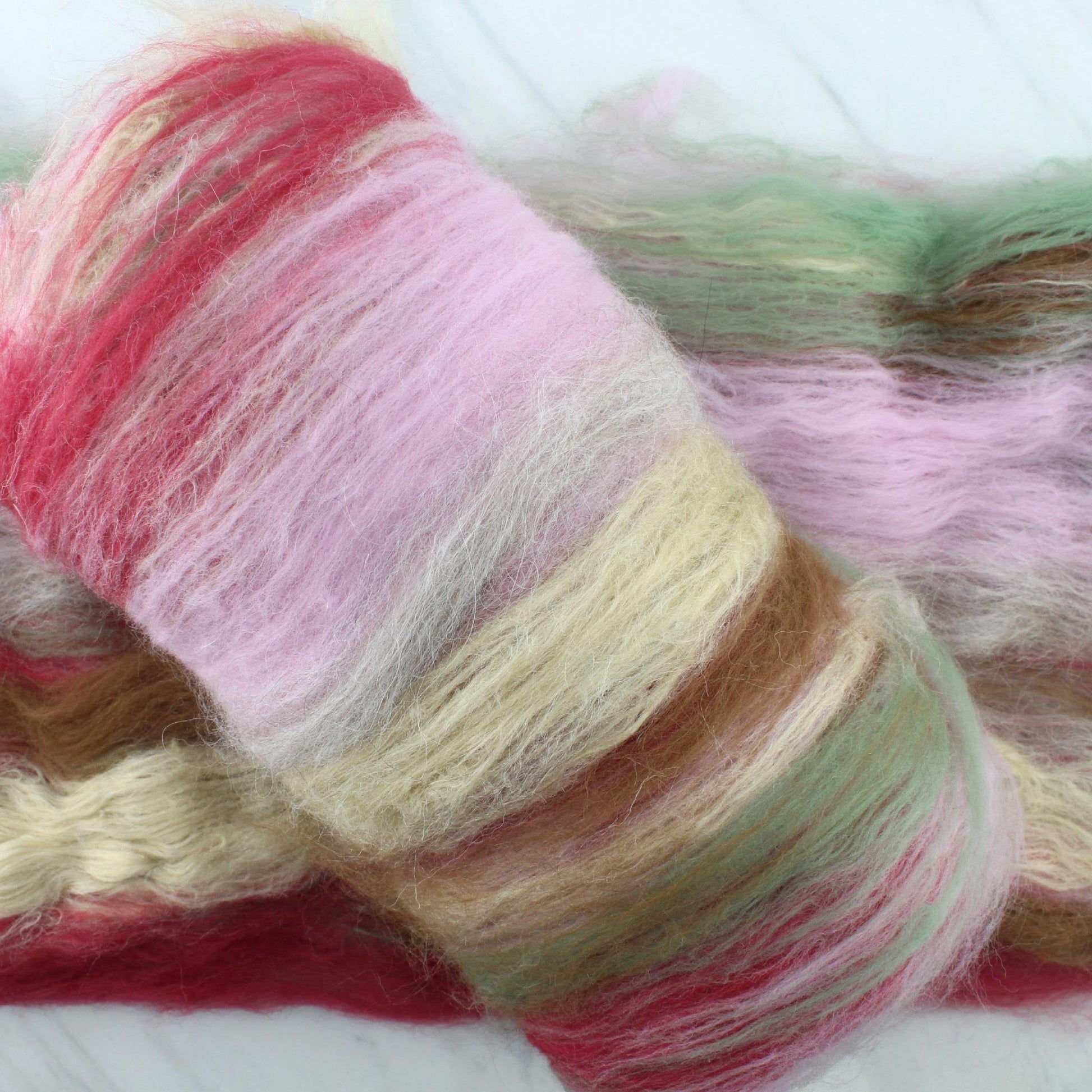 PEACH BLOSSOM Luxury Spinning Batts - Purple Lamb