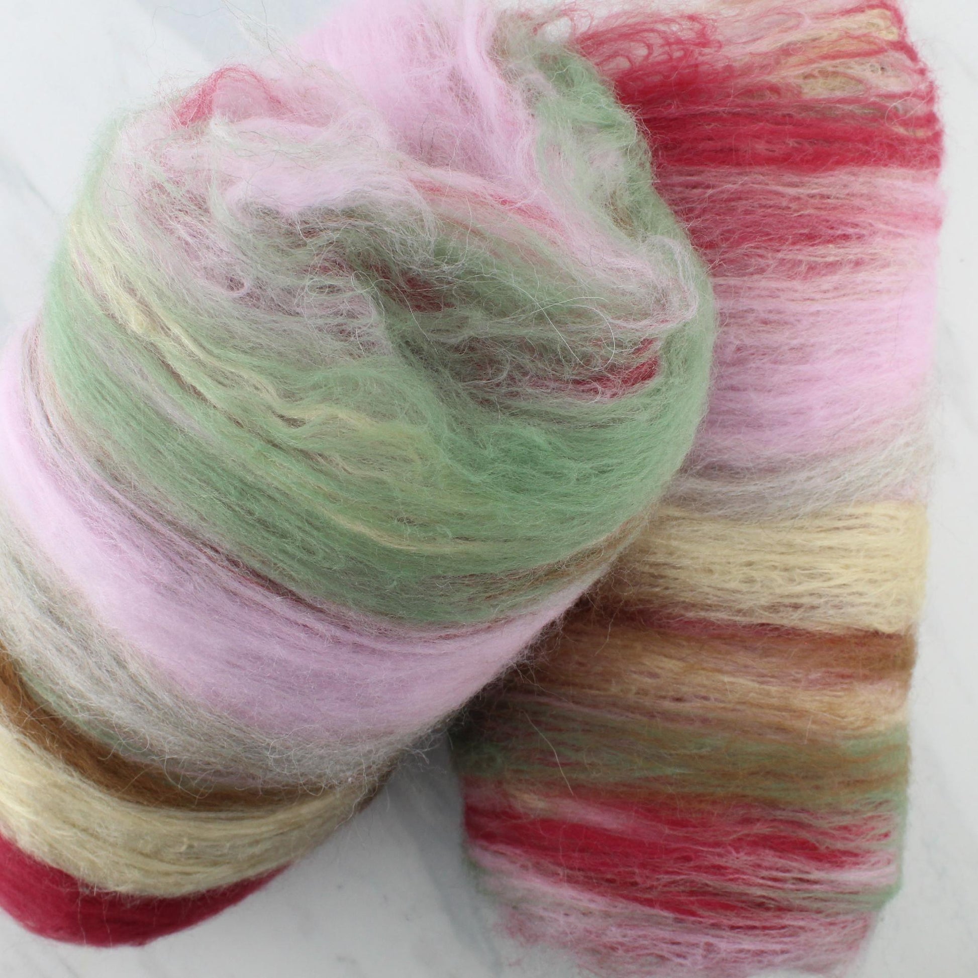 PEACH BLOSSOM Luxury Spinning Batts - Purple Lamb