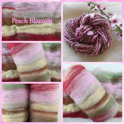 PEACH BLOSSOM Luxury Spinning Batts