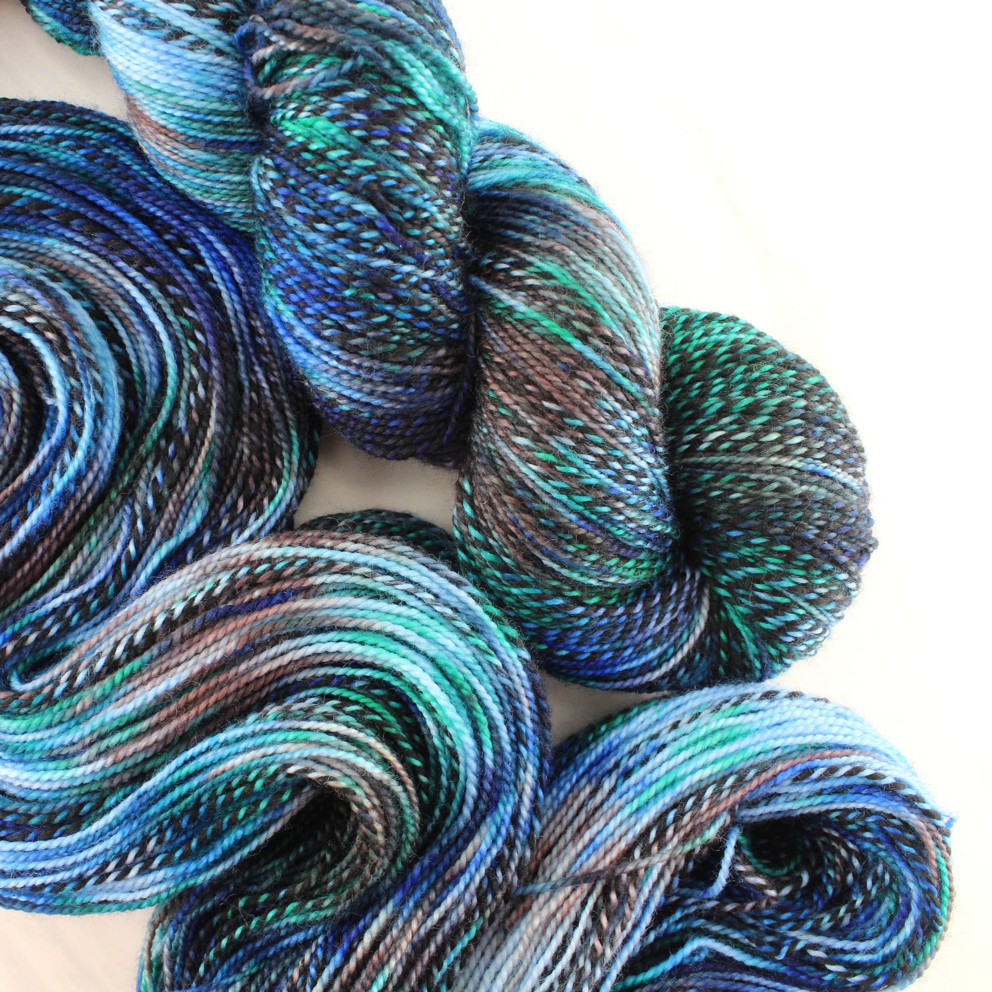 PEACOCK EYES on Stained Glass Sock - Indie-Dyed Yarn - Purple Lamb