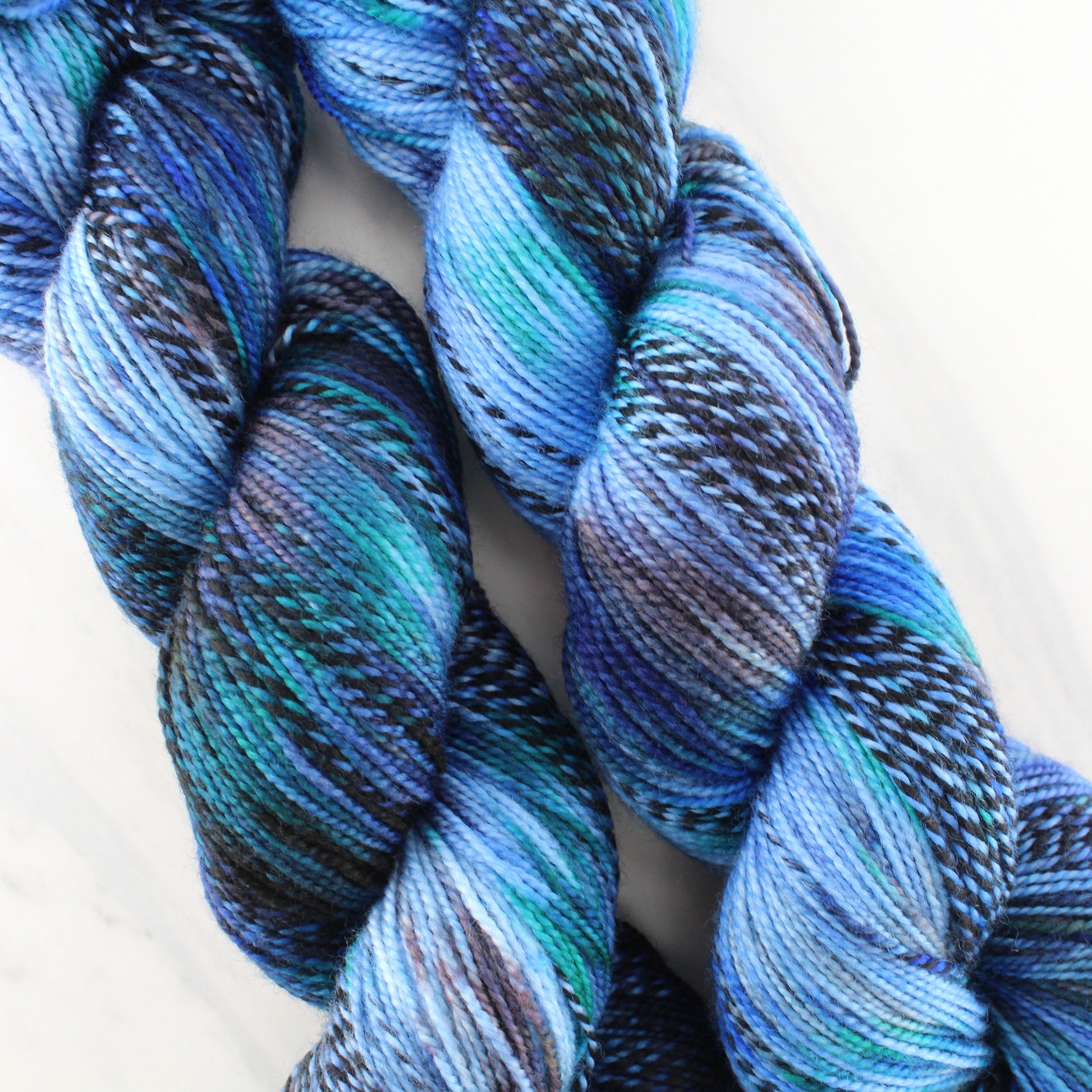 PEACOCK EYES on Stained Glass Sock - Indie-Dyed Yarn - Purple Lamb