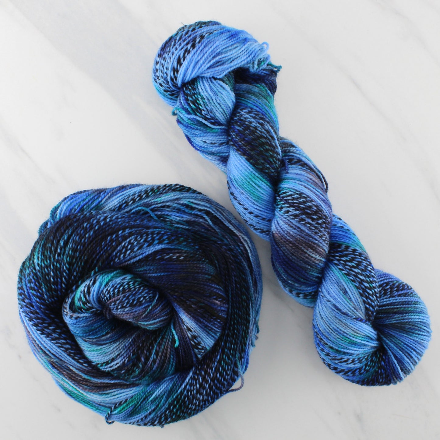 PEACOCK EYES on Stained Glass Sock - Indie-Dyed Yarn